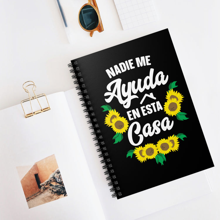 Humorous Ranting Spanish Mommies Pun Saying Hilarious Mother's Day Gag Quote Men Women T Shirt Spiral Notebook - Ruled Line