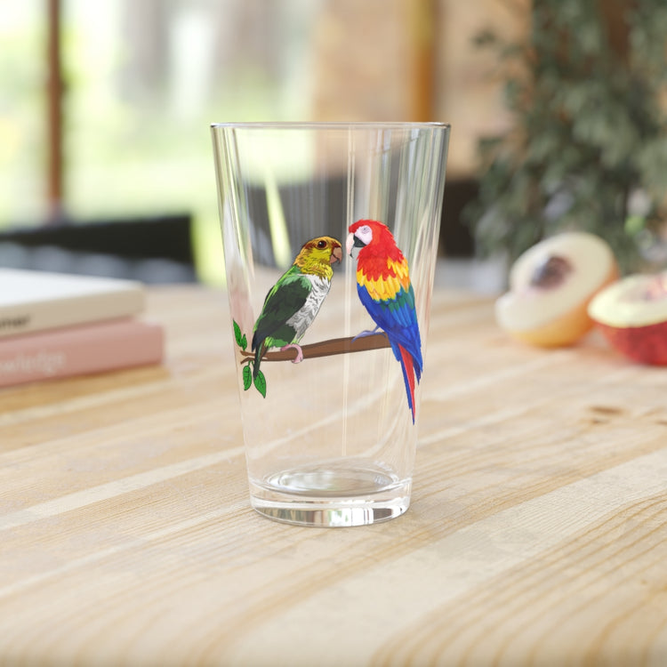 Beer Glass Pint 16oz  Humorous Birdwatcher Ornithology Cockatoo Lover Enthusiast  Novelty Cockatiel