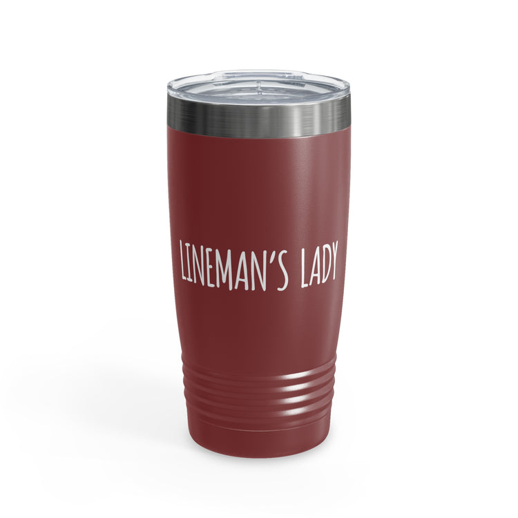 Lineman's Lady Lineman Fiance Shirt | Fiance Gift | Future Mrs Shirt | Girlfriend Gift Ringneck Tumbler, 20oz