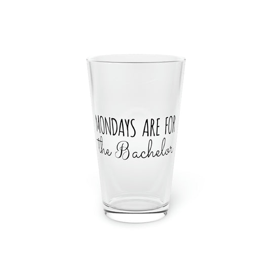 Beer Glass Pint 16oz Humorous Bachelors Mondays Engagements Wedding Fiance Groom Humors Groomsmen