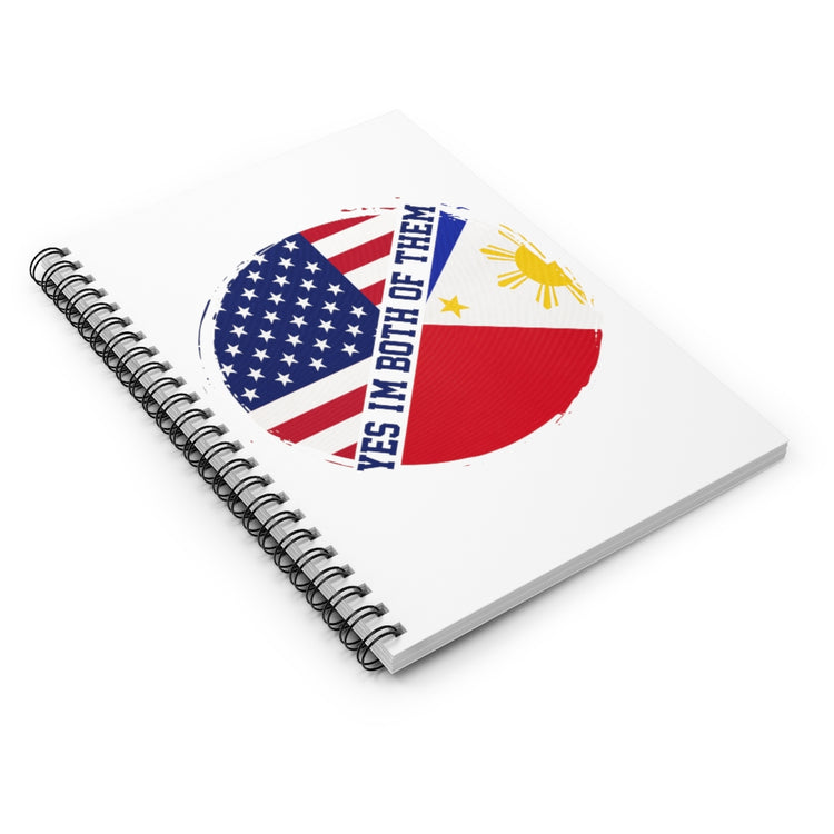 Spiral Notebook  Funny American Filipinos Sarcastic Filipino Women Men Saying Uplifting Asians