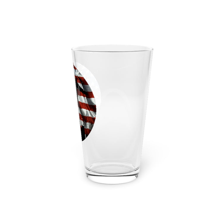 Beer Glass Pint 16oz  Patriotic Usa Flag American Skateboarding Leisure Fan Extreme