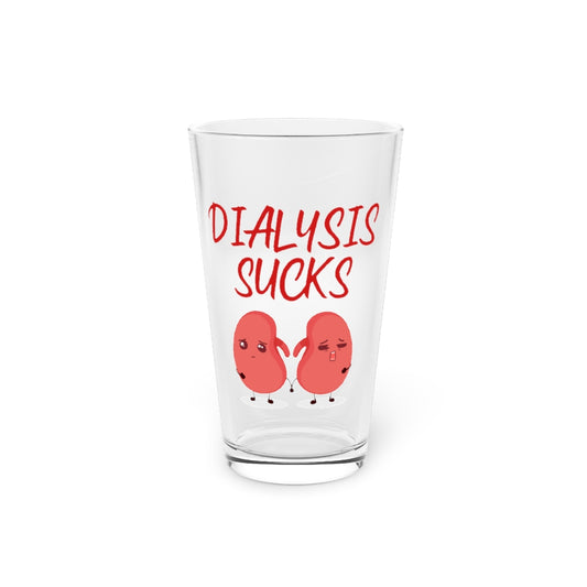 Beer Glass Pint 16oz  Novelty Surgery Transplantation Implant Operation Organs Humorous Dialysis