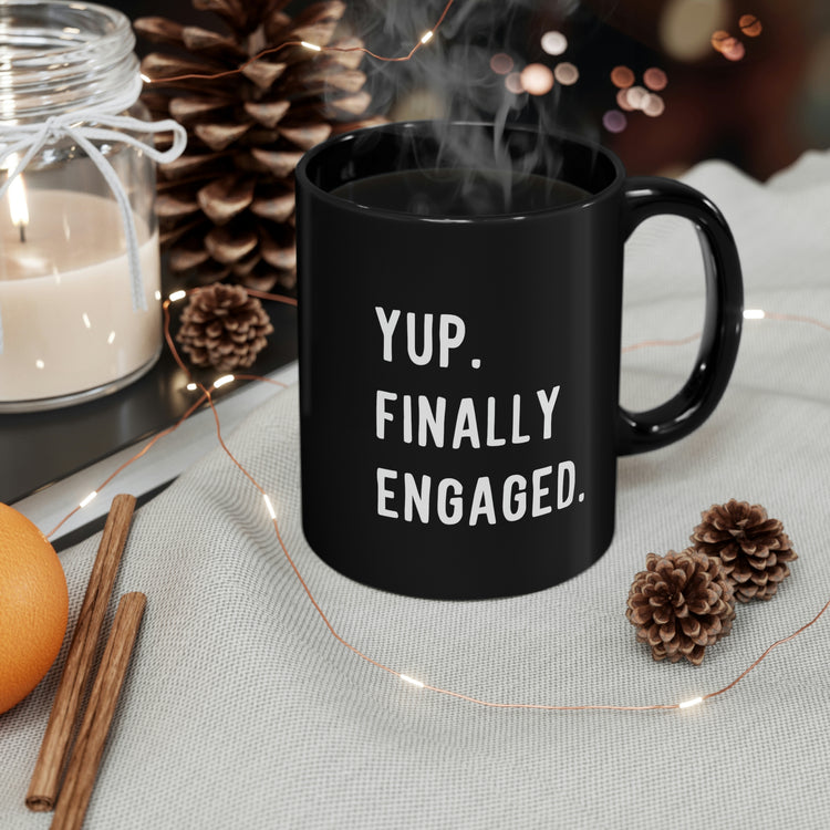 11oz Black Coffee Mug Ceramic Humorous Matrimonial Engagements Sarcastic Statement Funny Proposal Gatherings