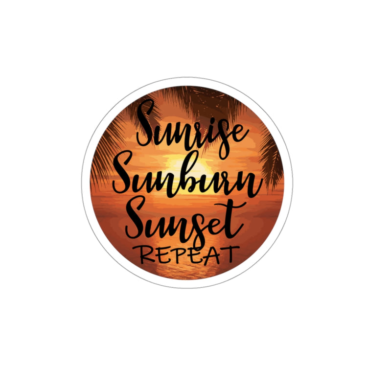 Sticker Decal Sunrise Sunburn Sunset Repeat Travel  | National Park Stickers For Laptop Car