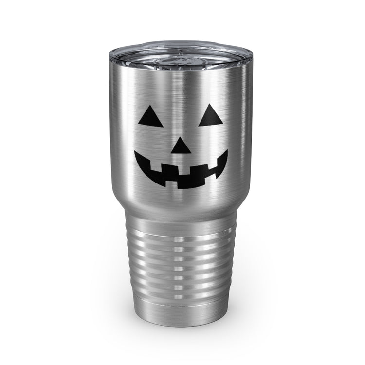 30oz Tumbler Stainless Steel Colors  Humorous Pumpkins Illustration Tricks Treats Enthusiasts Pun Hilarious Tricking