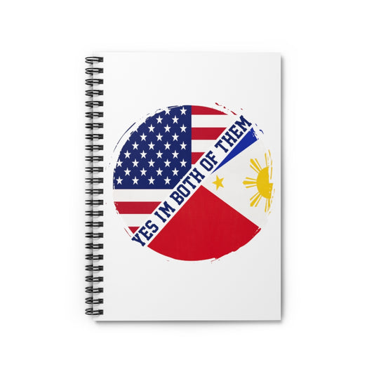 Spiral Notebook  Funny American Filipinos Sarcastic Filipino Women Men Saying Uplifting Asians