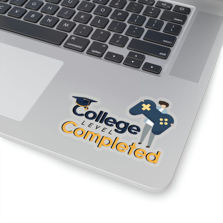 Sticker Decal Humorous College Level Complete Graduating Student Gamer Graduate Gaming
