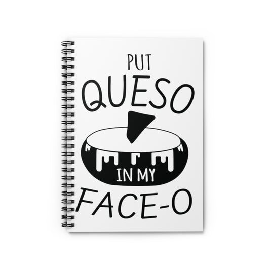 Spiral Notebook   Humorous Mexican Queso Enthusiasts Food Illustration Puns Hilarious Foods