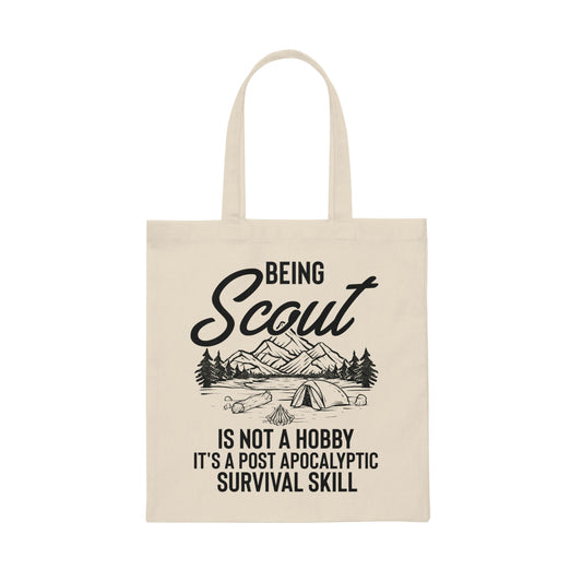 Hilarious Scouting Is Not A Hobby Scouter Patroling Lover Humorous Adventure Patroler Camping Enthusiast Canvas Tote Bag