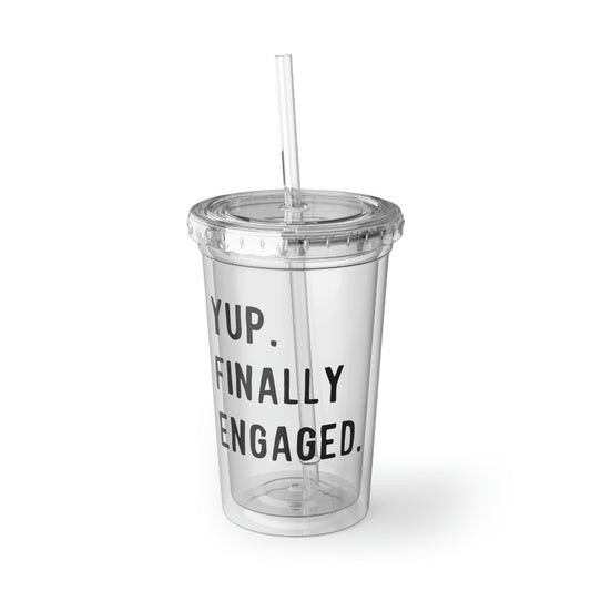 16oz Plastic Cup Humorous Matrimonial Engagements Sarcastic  Proposal Gatherings Saying Mockeries Pun