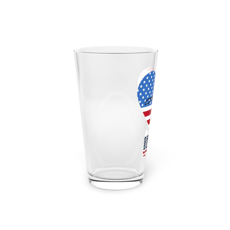 Beer Glass Pint 16oz Humorous Acrobatics Athletic Patriotic Patriotism Lover Humorous Trampolining