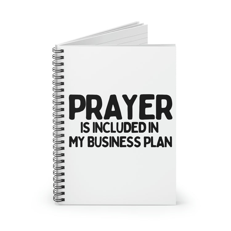 Spiral Notebook Motivational Prayer Is Included In My Business Plan Novelty Men Women Wife God Entrepreneurs