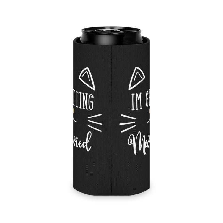 Beer Can Cooler Sleeve  Hilarious Fiance Engagement Sarcastic Kitten Statements Humorous Nuptials