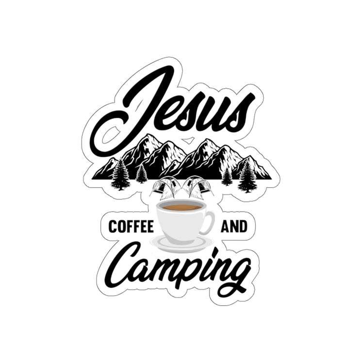 Sticker Decal Humorous Camping Coffee Prayer Religious Writ God Worship Novelty Travel Stickers For Laptop Car