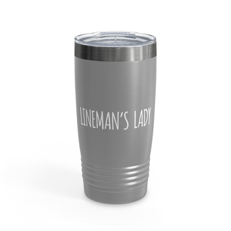 Lineman's Lady Lineman Fiance Shirt | Fiance Gift | Future Mrs Shirt | Girlfriend Gift Ringneck Tumbler, 20oz