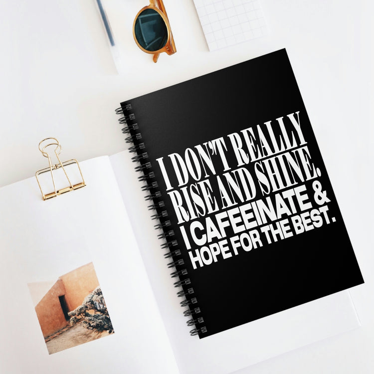 Spiral Notebook Funny Sayings Motivated Coffee Introverts Women Men Hilarious Caffeinated Sayings Lover Motivational