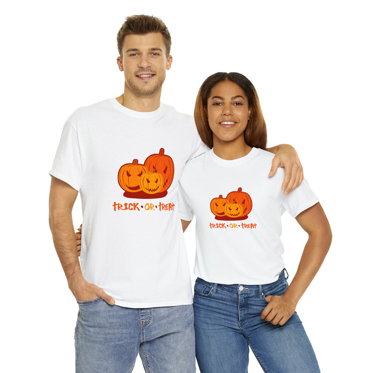 Shirt Funny Trick Or Treat Pumpkin Jack O Halloween Playful costume Lantern Graphic T-Shirt Unisex Heavy Cotton Tee