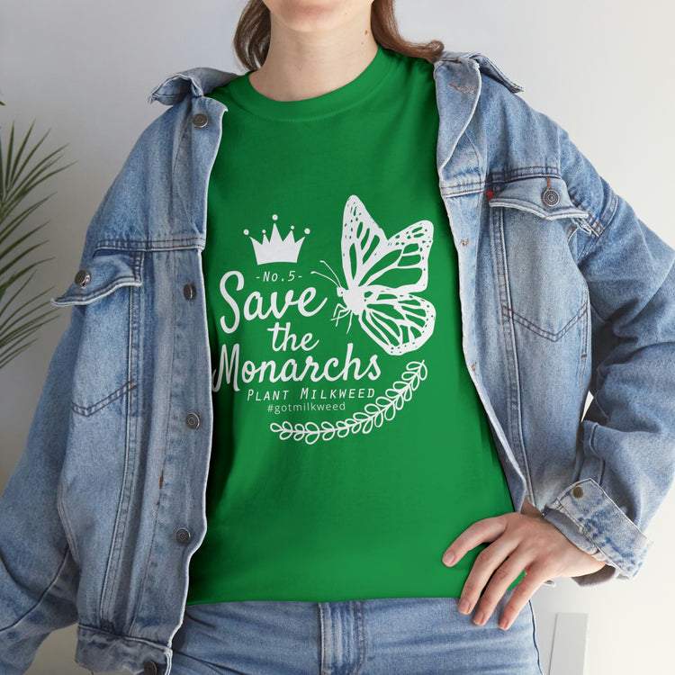 Shirt Funny The Monarchs Milkweed Plant Butterflies Butterflies Garden Nectar Planting T-Shirt Unisex Heavy Cotton Tee