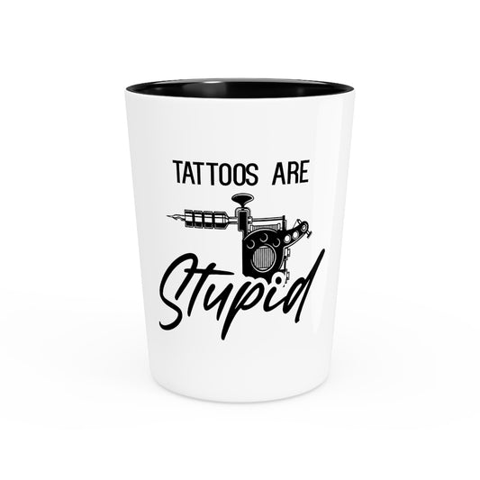 Shot Glass Party Ceramic Tequila  Hilarious Painted Skin Painting Lover Tattooist Tattooer Humorous Body Modification Inks Needle Enthusiast