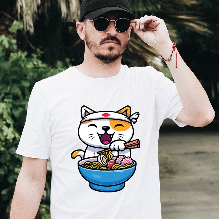 Japanese Noodle Funny Anime Cats Shirt