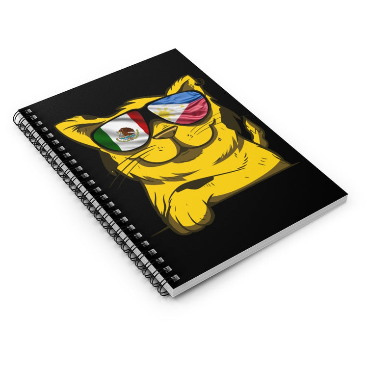 Spiral Notebook  Funny Filipino Kitten Enthusiasts Mexican Women Men Pinoy Humorous Asians Mexico Kitties Puns Philippines