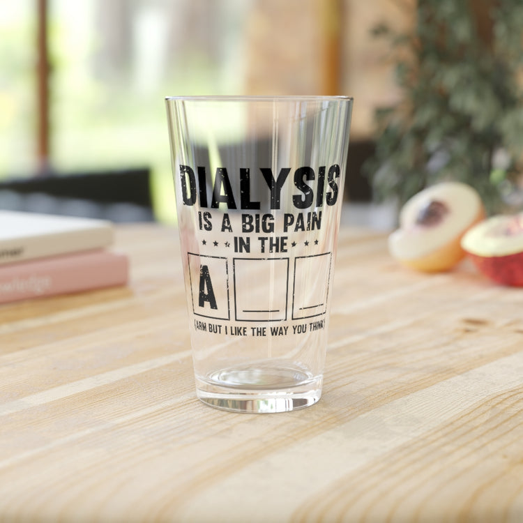 Beer Glass Pint 16oz  Humorous Surgery Transplantation Implant Operation Organs Humorous Dialysis