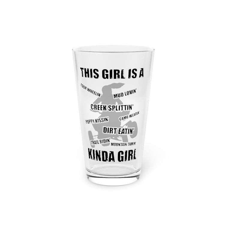 Beer Glass Pint 16oz  Novelty Biking Ladies Inspiring Feminists Illustration Puns Hilarious