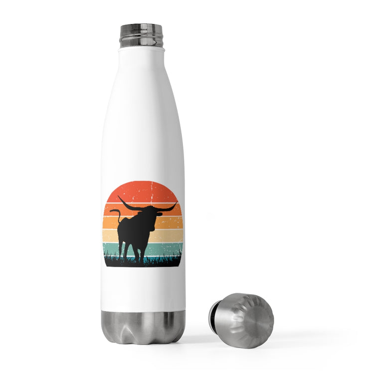 20oz Insulated Bottle  Hilarious Rodeo Ranch Cowpoke Country Hometown Cow Longhorn Novelty Wild West