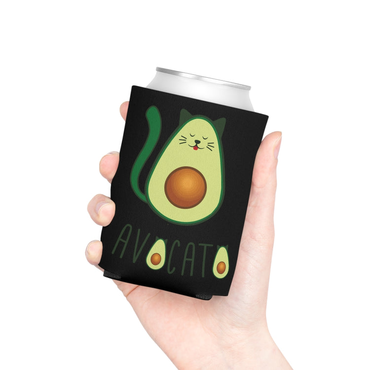 Beer Can Cooler Sleeve  Novelty Avocadoes Kitten Enthusiasts Illustration Sayings Funny Guacamoles