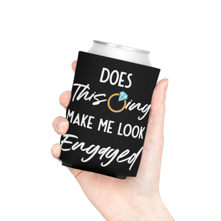 Beer Can Cooler Sleeve Humorous Delighted Fiancee Sarcastic Puns Hilarious Bragging Bride Mockeries Wedding