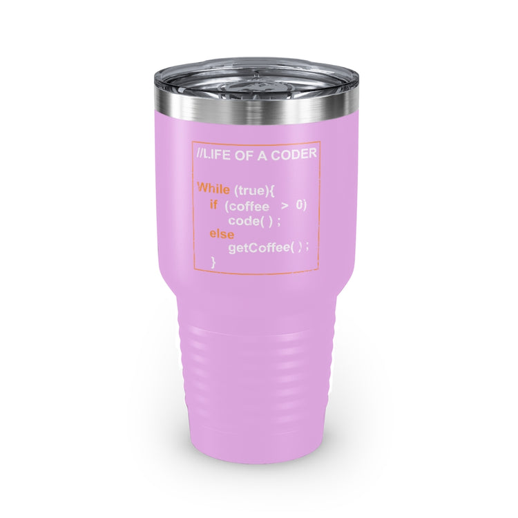 30oz Tumbler Stainless Steel Colors Hilarious Programmers Software System Analyst Enthusiast Humorous Coding