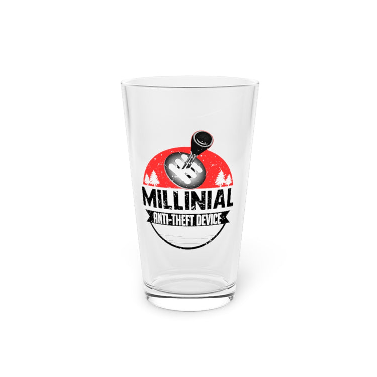 Beer Glass Pint 16oz Hilarious Millenial Anti Theft Chiliastic Device Generation Chiliadal