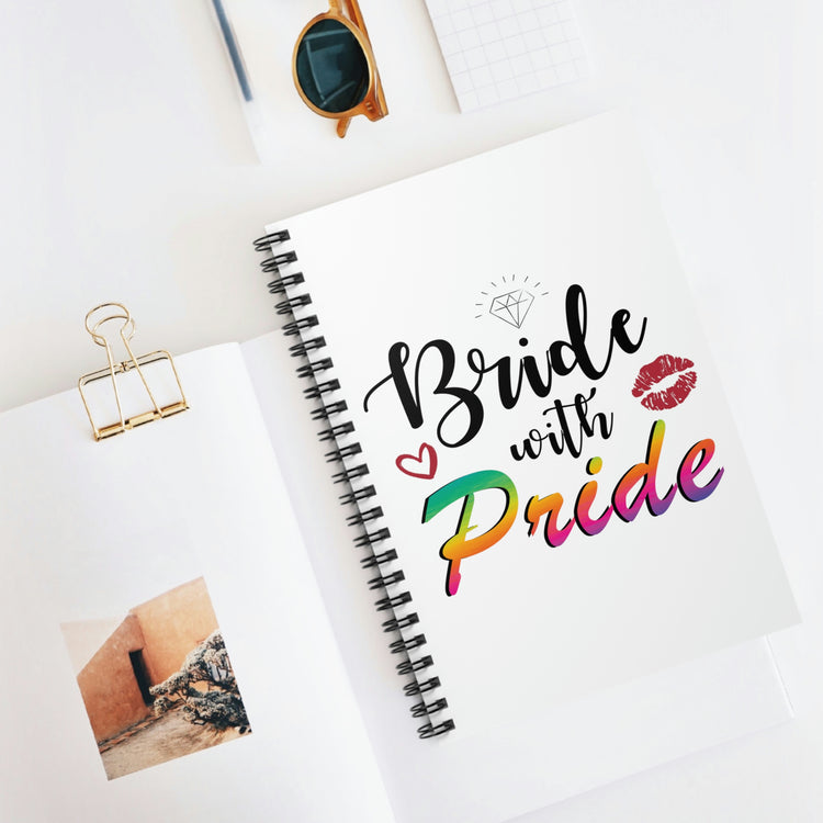 Spiral Notebook Humorous LGBTQ Bridal Appreciation Statements Graphic Funny Supportive Bridesmaid Illustration Quote