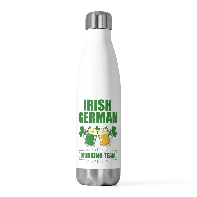 20oz Insulated Bottle Humorous Irish German Drinking St Patrick Day Enthusiast Novelty Germany