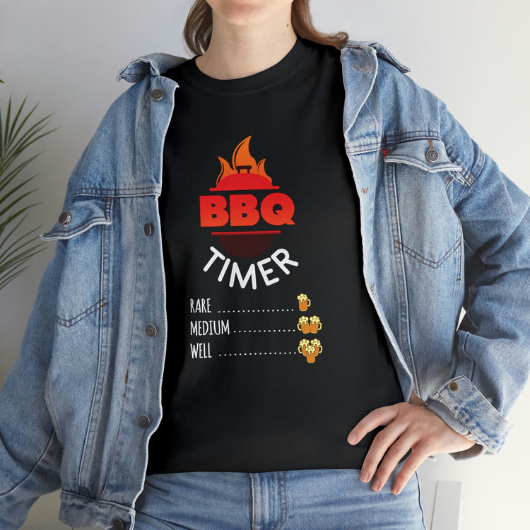 Shirt Novelty BBQ Hickory Smoke Backyard Grill Charcoal Party Cooking Barbeque Meat T-Shirt Unisex Heavy Cotton Tee