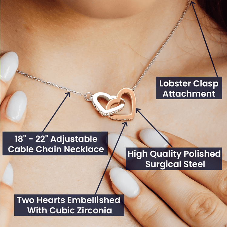 Interlocking Hearts Necklace To My Girlfriend