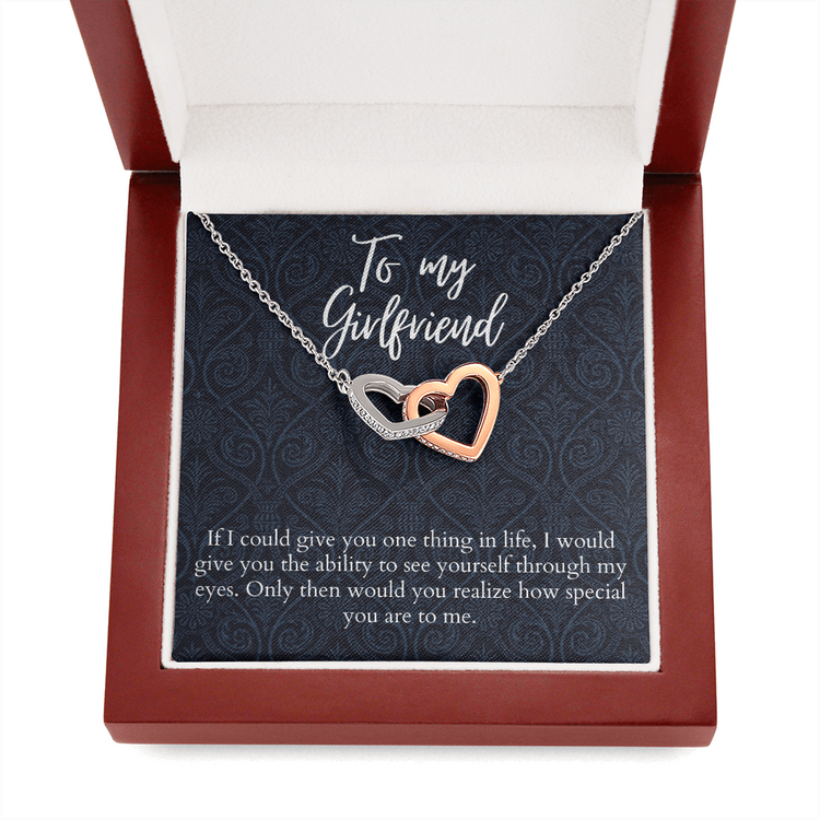 Interlocking Hearts Necklace To My Girlfriend