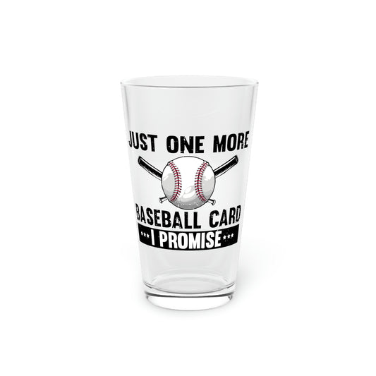 Beer Glass Pint 16oz Humorous Field Sports Enthusiast Softball Bat Pitcher Fan Building Outfielder Baseman Backstop