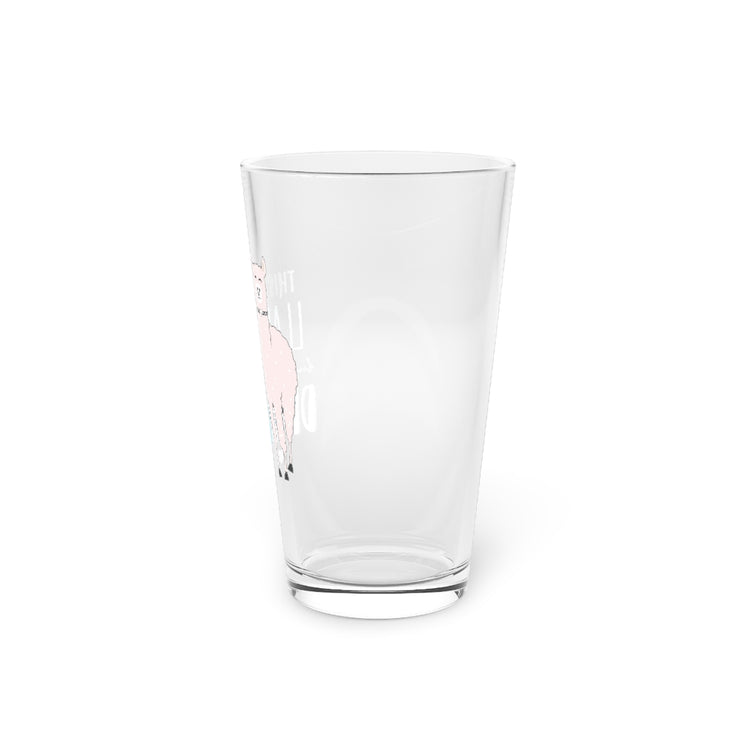 Beer Glass Pint 16oz  This Llama doesn't want your drama