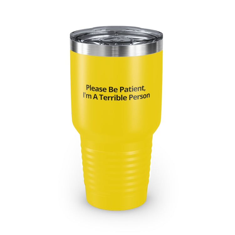 30oz Tumbler Stainless Steel Colors Humorous Patience Required Sarcastic Statements Introvert Hilarious Patiently