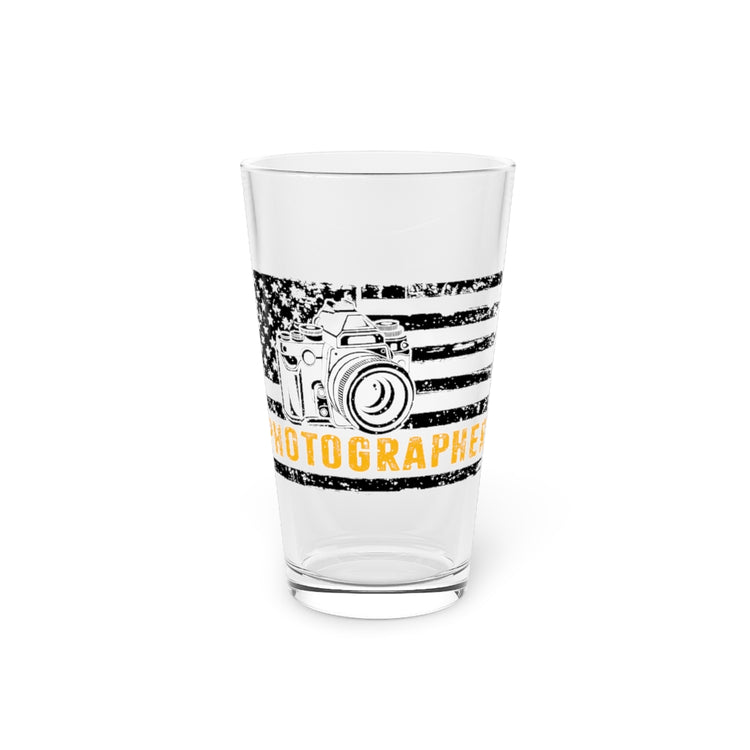 Beer Glass Pint 16oz  Novelty Cameraman Portraitist Videographer Photojournalist Hilarious