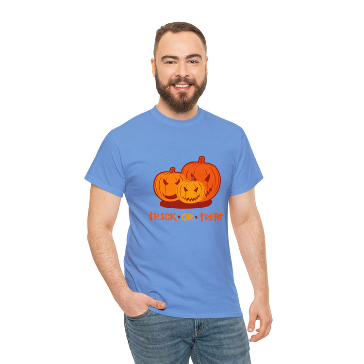 Shirt Funny Trick Or Treat Pumpkin Jack O Halloween Playful costume Lantern Graphic T-Shirt Unisex Heavy Cotton Tee