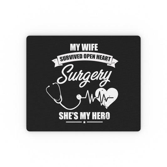 Humorous Recuperating Statements Wife Appreciation Graphic Funny Wives Appreciation Heart Surgeries Recovery Rectangular Mouse Pad
