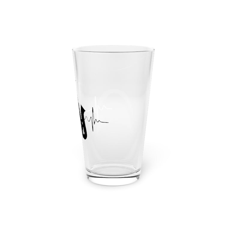 Beer Glass Pint 16oz  Saxophone Player Enthusiasts