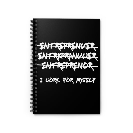 Spiral Notebook  Hilarious Entrepreneurs Comical Sayings Businessman Fan Humorous Businesswoman Pun Dealer Trader Merchant