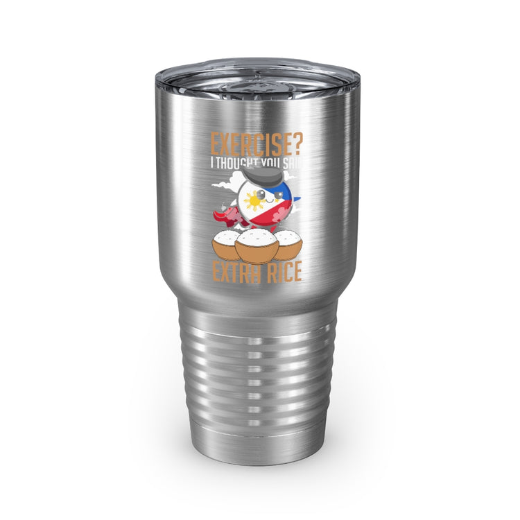 30oz Tumbler Stainless Steel Colors Hilarious Extra Foods Enthusiasts Pinoy Sarcastic Expression Humorous