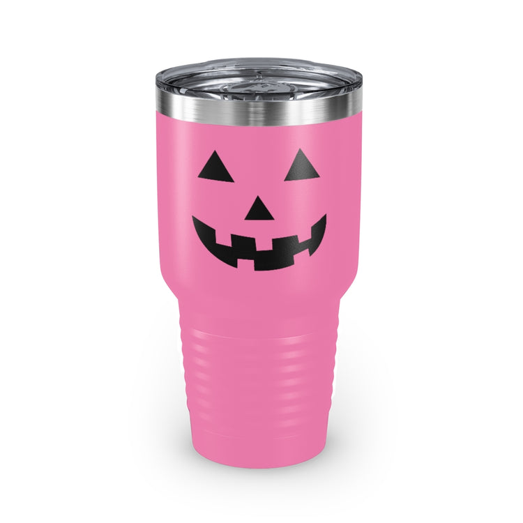 30oz Tumbler Stainless Steel Colors  Humorous Pumpkins Illustration Tricks Treats Enthusiasts Pun Hilarious Tricking