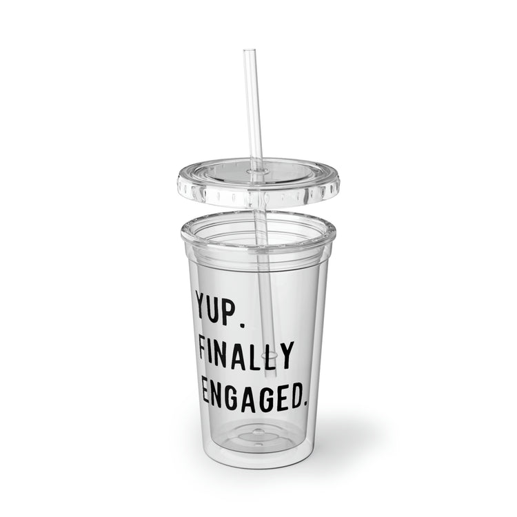 16oz Plastic Cup Humorous Matrimonial Engagements Sarcastic  Proposal Gatherings Saying Mockeries Pun