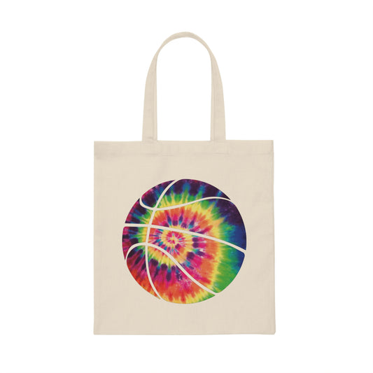 Classic Retro Basket Ball Colorful Canvas Tote Bag
